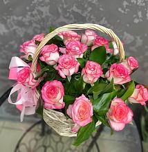 Цветочная композиция из Розы в корзине #REPLACE_PRED# Макариху